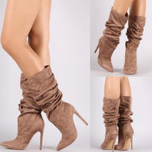 Charger l&#39;image dans la galerie, Pleated Mid Calf Winter Boots - Fashion Damsel
