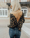 Leopard Print Loose Tops Casual