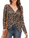 Leopard Print Loose Tops Casual