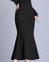 Woolen Mermaid High Waist Trumpet Skirt - Fashion Damsel