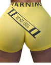 Lette Print Sport Workout High Waist Shorts