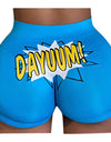 Lette Print Sport Workout High Waist Shorts