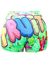 Lette Print Sport Workout High Waist Shorts
