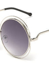 Oversize Round Hollow Frame Sunglasses - Fashion Damsel