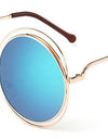 Oversize Round Hollow Frame Sunglasses - Fashion Damsel