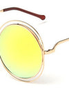 Oversize Round Hollow Frame Sunglasses - Fashion Damsel