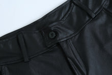 Load image into Gallery viewer, High Waist Leather Leggings With Bow Sashes - Fashion Damsel
