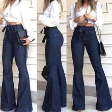 Load image into Gallery viewer, High Waist Bell-Bottom Jeans
