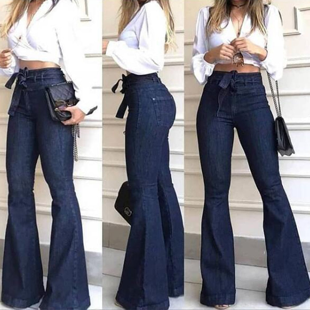 High Waist Bell-Bottom Jeans