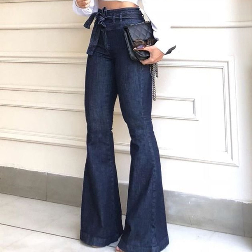 High Waist Bell-Bottom Jeans