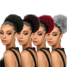 Load image into Gallery viewer, Synthetic Hair Bun  Hair Piece Bun Afro Hairpiece
