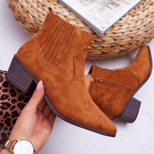 Suede Pointed Toe Chelsea Boots - Fashion Damsel