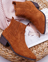Suede Pointed Toe Chelsea Boots - Fashion Damsel