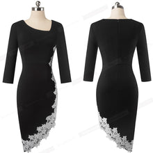 Load image into Gallery viewer, Elegant Embroidery Lace Patchwork Dress - Fashion Damsel
