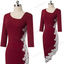 Load image into Gallery viewer, Elegant Embroidery Lace Patchwork Dress - Fashion Damsel
