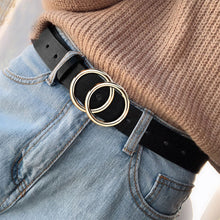 Load image into Gallery viewer, Adjustable Circle Button Leather Belt - Fashion Damsel
