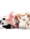 Winter Cow Print Plush Bucket Hat - Fashion Damsel