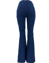 High Waist Patchwork Denim Flare Pants