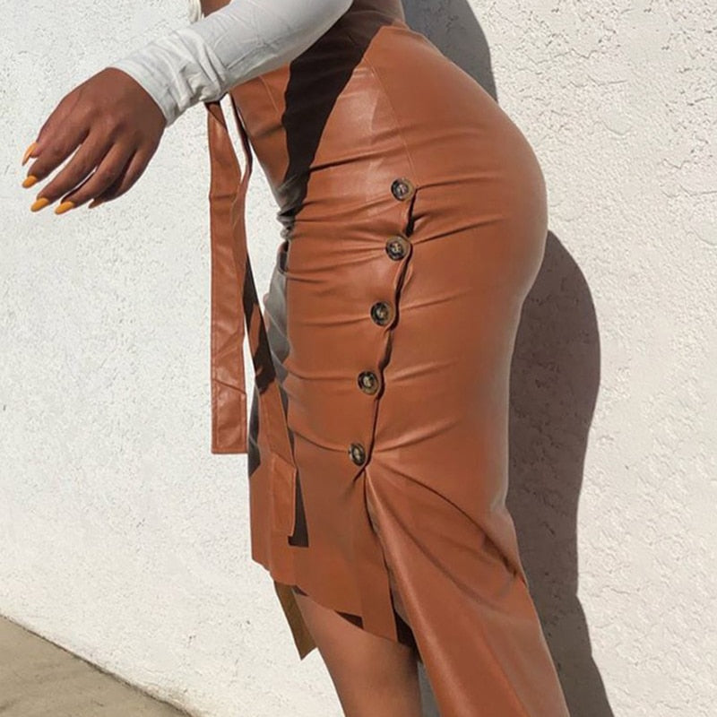 Drawstring High Waist Pleated Asymmetrical Skirt - Fashion Damsel