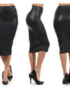 Mid-Rise Back Split Pencil Skirt - Fashion Damsel