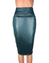 Mid-Rise Back Split Pencil Skirt - Fashion Damsel