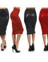 Mid-Rise Back Split Pencil Skirt - Fashion Damsel