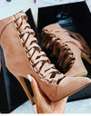 Women's Cross Straps Pointed Toe Ankle Boots - Fashion Damsel