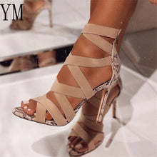 სურათის ჩატვირთვა გალერეის მნახველში, Snake High Heels Sandals - Fashion Damsel
