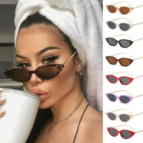 High Quality UV400 Narrow Cat Eye Sunglasses - Fashion Damsel