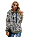 Autumn/Winter Leopard  Fleece Hooded Sweatshirt - Fashion Damsel