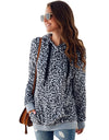 Autumn/Winter Leopard  Fleece Hooded Sweatshirt - Fashion Damsel