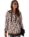 Autumn/Winter Leopard  Fleece Hooded Sweatshirt - Fashion Damsel
