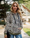 Autumn/Winter Leopard  Fleece Hooded Sweatshirt - Fashion Damsel