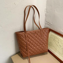 将图片加载到图库查看器，Large Capacity Leather Top-handle Tote Bag - Fashion Damsel
