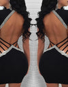 Elegant Sexy Deep V- Neck Sequin Bandage Dress