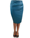 High Waist Leather Skirt Solid Colors For Office and Daily - Fashion Damsel