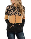 Small-3XL Leopard Splicing Tops For Women Oversized Long Sleeve Hooded Shirt - Fashion Damsel