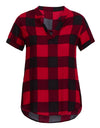Plaid Blouse Cotton Tops - Fashion Damsel