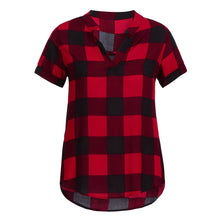 Load image into Gallery viewer, Plaid Blouse Cotton Tops - Fashion Damsel
