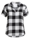 Plaid Blouse Cotton Tops - Fashion Damsel