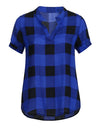Plaid Blouse Cotton Tops - Fashion Damsel