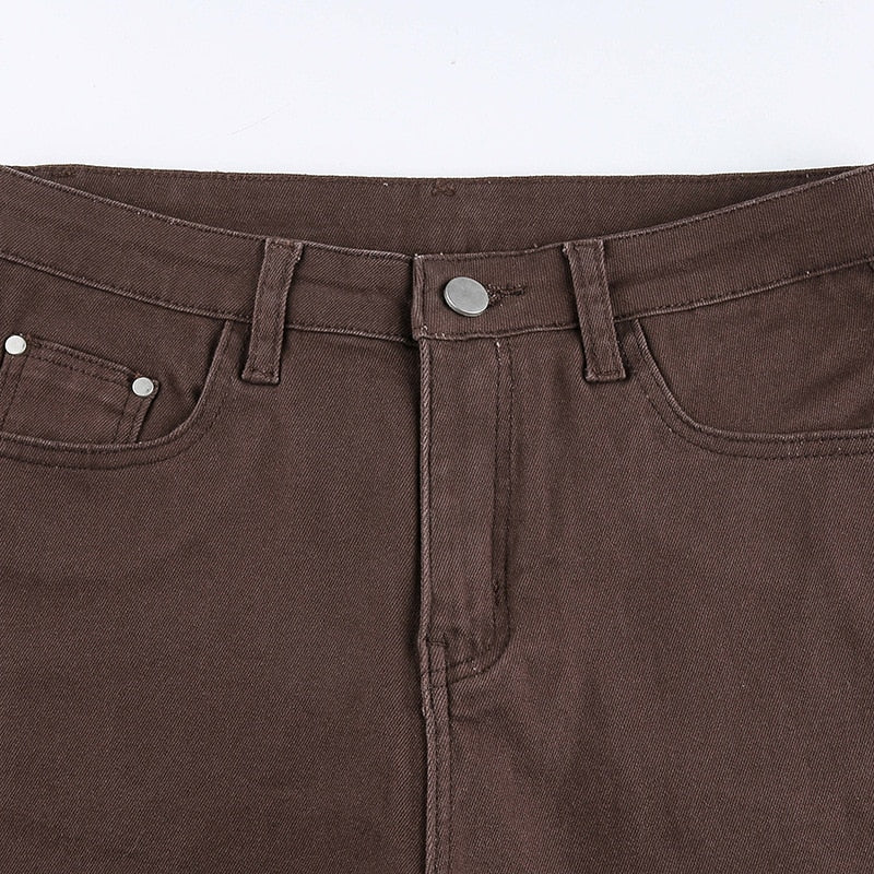 Long High Waist Streetwear Jeans - Fashion Damsel