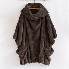 Load image into Gallery viewer, Thick Plush Batwing Turtleneck Coat - Fashion Damsel
