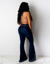 Bell Bottom Ripped Hole Classic High Waist Flare Denim