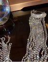 Long Tassel Full Rhinestone Hairpins for Women