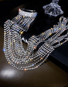 Long Tassel Full Rhinestone Hairpins for Women