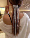 Long Tassel Full Rhinestone Hairpins for Women