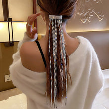 將圖片載入圖庫檢視器 Long Tassel Full Rhinestone Hairpins for Women
