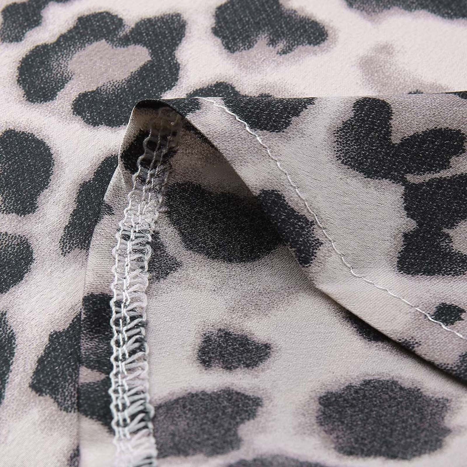 Plus Size High Low Leopard Blouse Loose Top Pullover - Fashion Damsel
