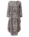 Plus Size High Low Leopard Blouse Loose Top Pullover - Fashion Damsel